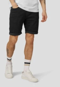 Stretch - Shorts Vaqueros - Black Denim