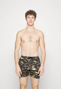 BRAVE SOUL Sydney - Bañador - Dark Grey/Neon Yellow