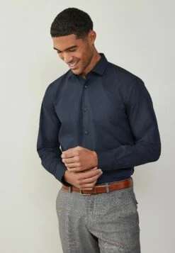 Next Easy Care Regular Fit Single Cuff - Camisa Elegante - Blue Navy