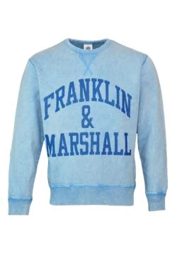 Franklin & Marshall Acid Wash Brushed- Sudadera - Blau