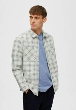 Selected Homme Slhloosefinn Overshirt - Camisa - Egret