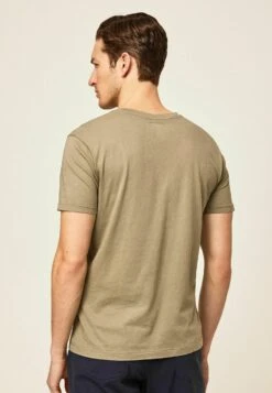 Hackett London Dye Tee - Camiseta Básica - Khaki -Blends Moda Tienda b95aae41d4184e09903d5d5ddd9731d6