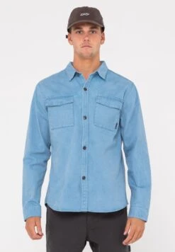 Rusty Dennis Chopper Long Sleeve- Camisa - Ash Blue