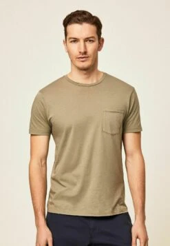 Hackett London Dye Tee - Camiseta Básica - Khaki