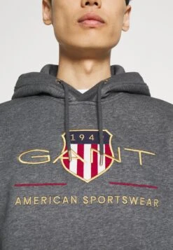 Gant Archive Shield - Jersey Con Capucha - Antracit Melange -Blends Moda Tienda d57f9b8f694f41529456c86801809c84