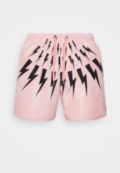 Neil Barrett Slim Double Fairisle Thunderbolt Swim Shorts - Bañador - Rose -Blends Moda Tienda db30c77dedb04665b6964c195719291d