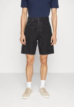 Marc O'Polo DENIM Pocket Fit Regular Waist Low Crotch Button Fly - Shorts Vaqueros - Washed Black