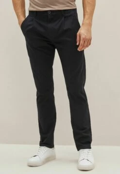 Next Single Pleat Stretch - Pantalones Chinos - Navy Blue