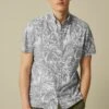 Next Short Sleeve Floral Standard - Camisa - Grey White