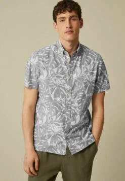 Next Short Sleeve Floral Standard - Camisa - Grey White