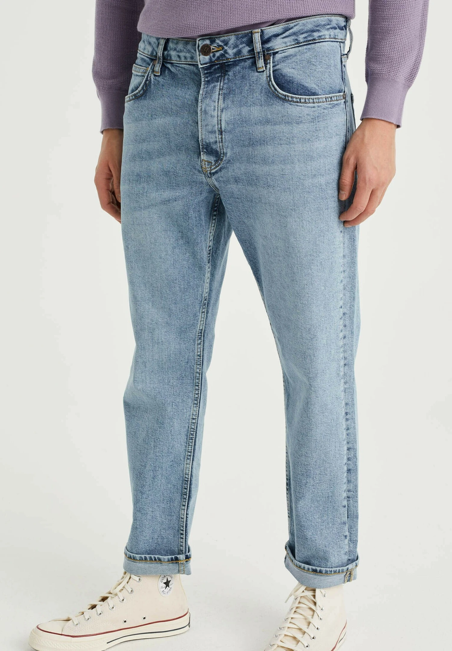 WE FASHION Met Comfort Stretch - Vaqueros Rectos - Blue 1 WE FASHION Met Comfort Stretch - Vaqueros Rectos - Blue