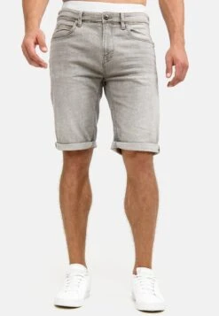 Indicode Jeans Cuba Caden - Shorts Vaqueros - Grau