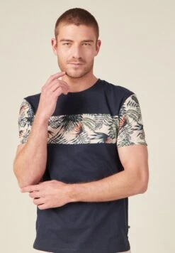 Mit Kurzen Ärmeln - Camiseta Estampada - Bleu -Blends Moda Tienda e9f59a92150f4a289d44ac8a0edfc0be