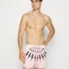 Neil Barrett Slim Double Fairisle Thunderbolt Swim Shorts - Bañador - Rose