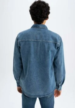 DeFacto Relax Fit - Camisa - Blue -Blends Moda Tienda f6d5433beca247c9abf0015385715a26