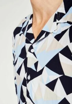 Kronstadt Cuba Geometry S S - Camisa - Blue -Blends Moda Tienda fbca8c501b45457e912b9f1b3b7b6c71